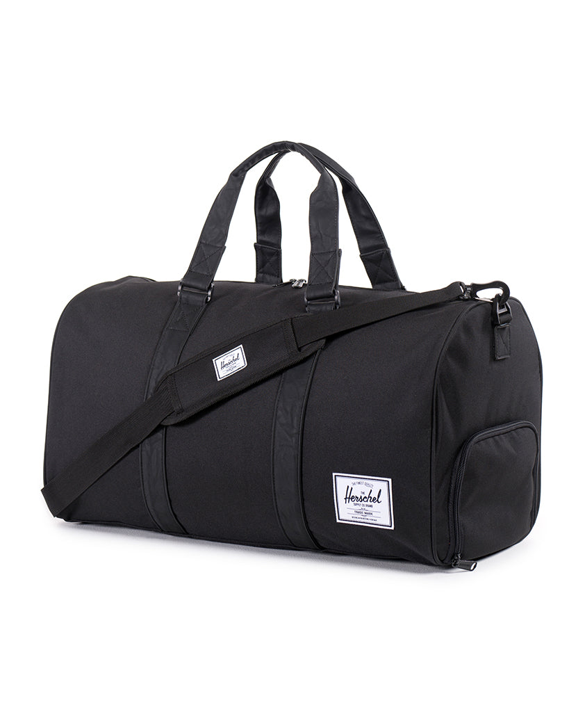 Herschel Supply Co Novel Duffle Bag - Black/Black Synthetic Leather ...