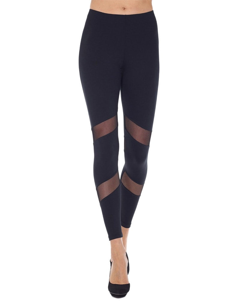 Black Alora Mesh Leggings - Rude Activewear