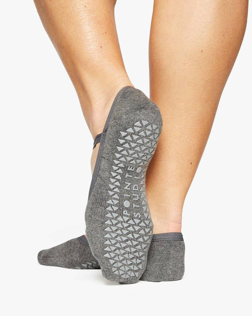 Pointe Studio Happy Full Foot Grip Sock - Womens - Black