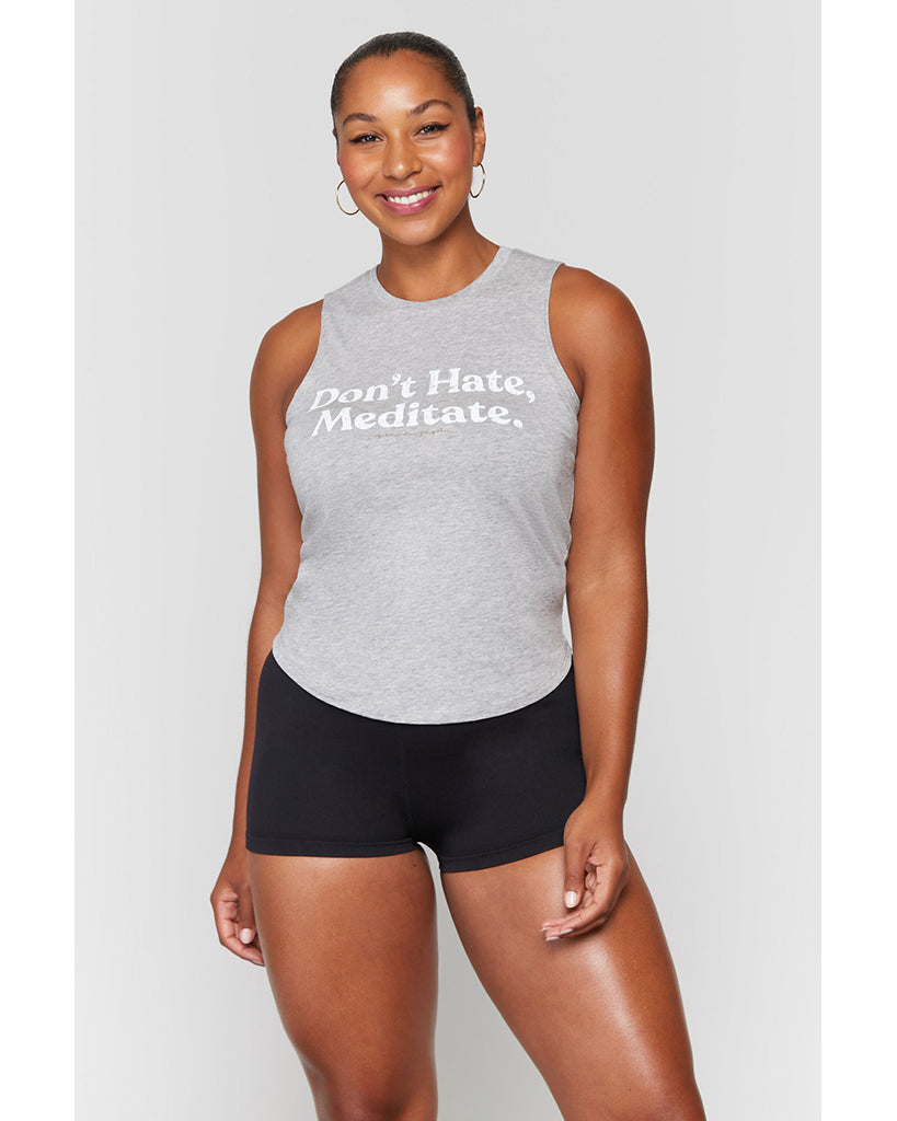 Spiritual Gangster Gratitude Muscle Tank - Womens - Vintage Black -  Dancewear Centre