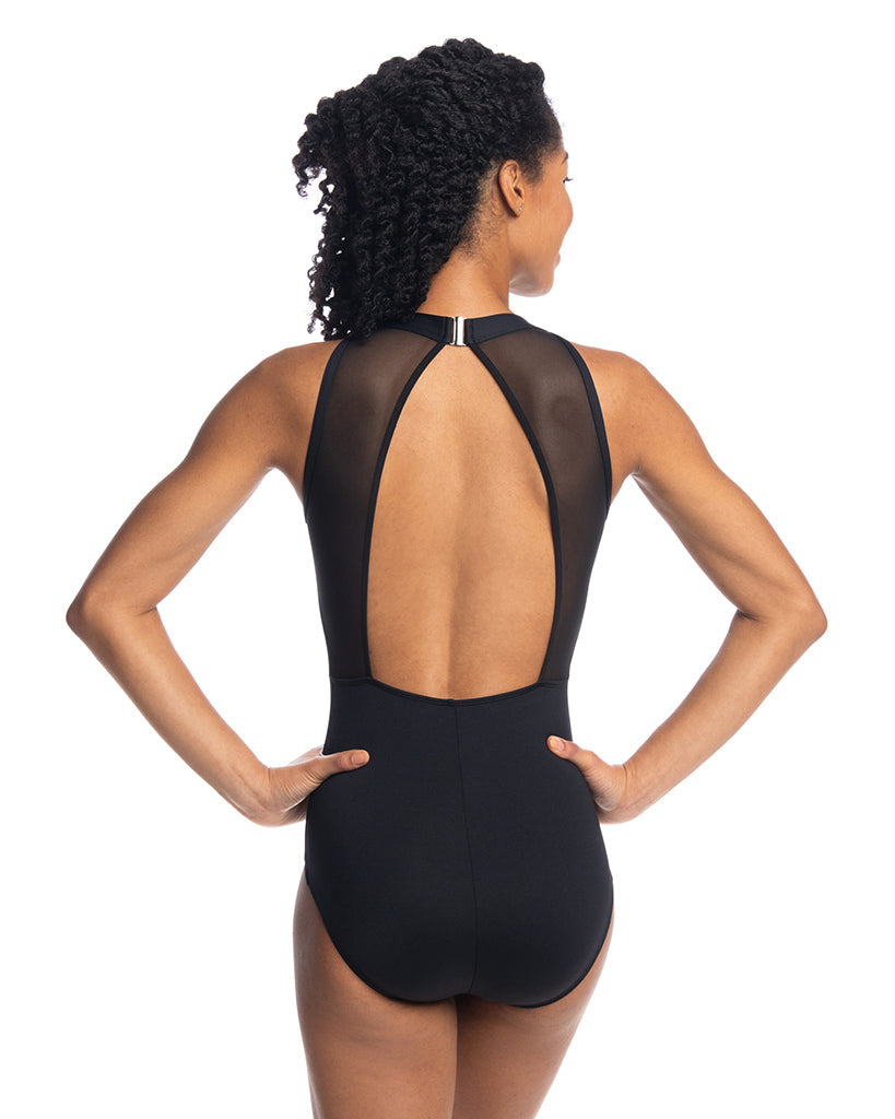 AinslieWear 103V Spaghetti Strap with Velvet Bodice Leotard