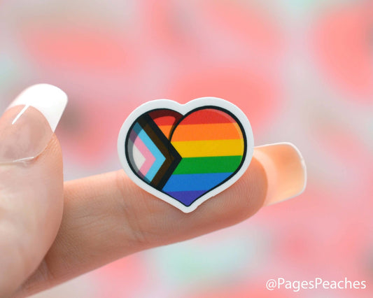 Mini Nonbinary Pride Heart Stickers – Queer Collective