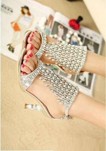 sparkling high heels