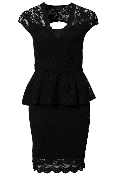 Gorgeous Flawless Lace Black Peplum Her Dress – HisandHerFashion.com