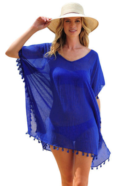 cobalt blue beach cover up