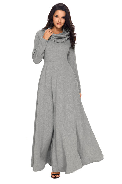 long gray maxi dress