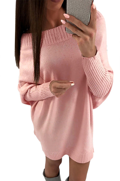 pink sweater dress outfit