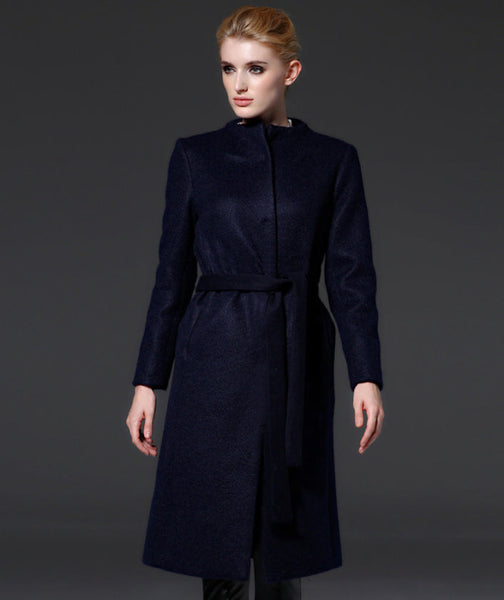 Her Haute Couture Blue Long Wool Coat – HisandHerFashion.com