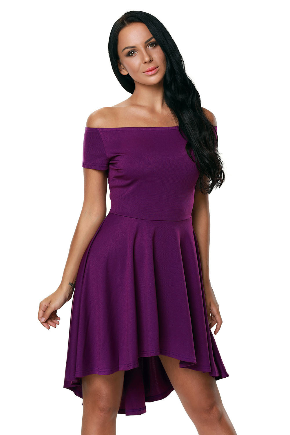 off the shoulder skater dress