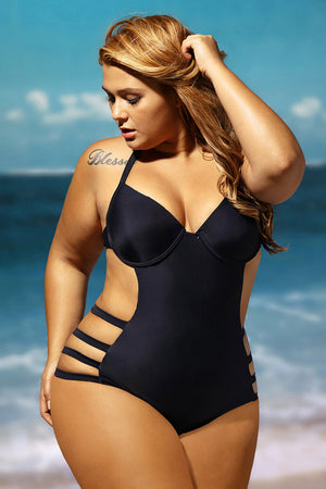 plus size cut out one piece swimsuits