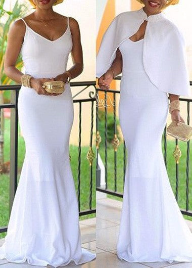 white colour party frock