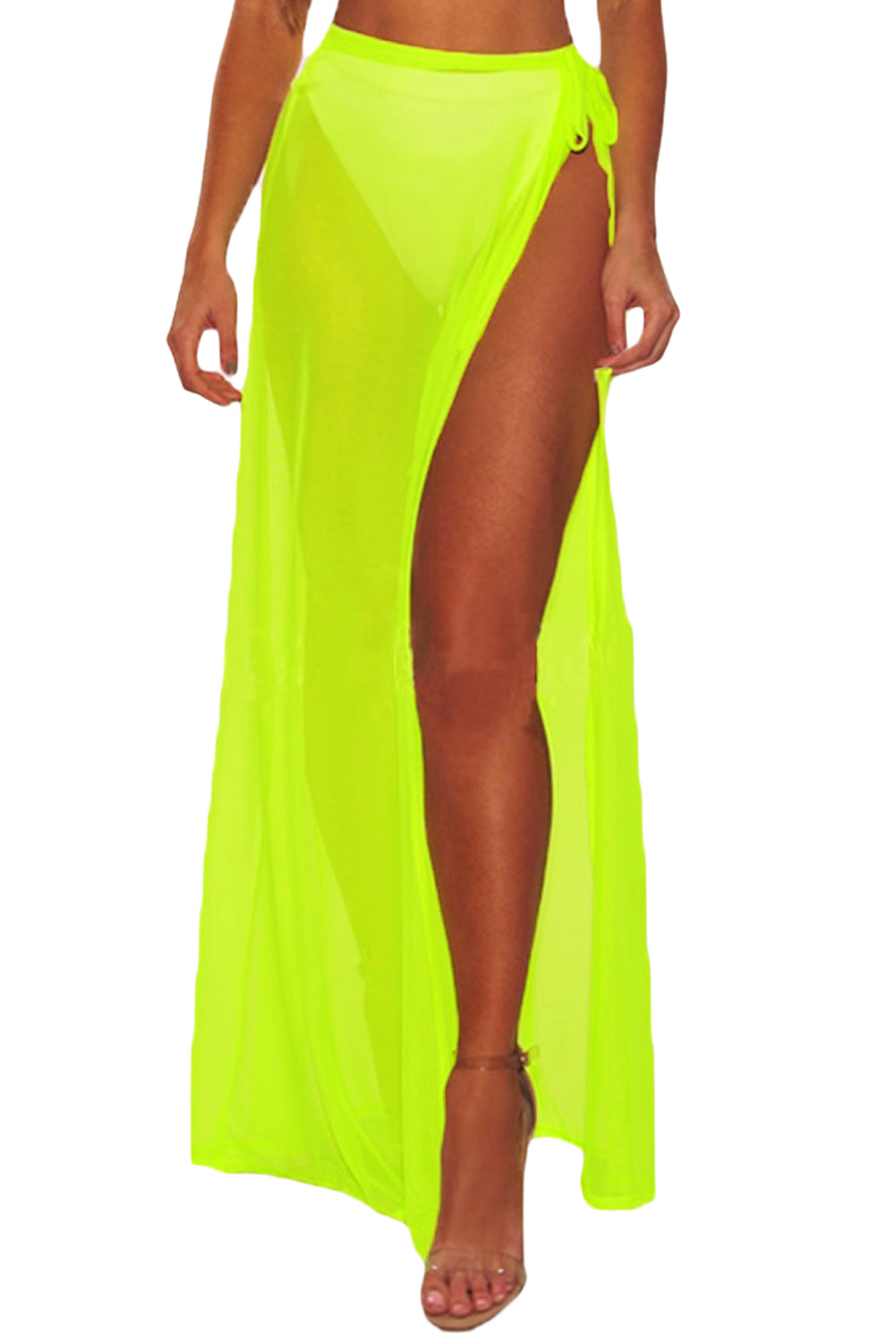 neon yellow beach cover ups