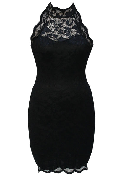 Trendy Series Black Vintage Floral Lace Women Dressses ...
