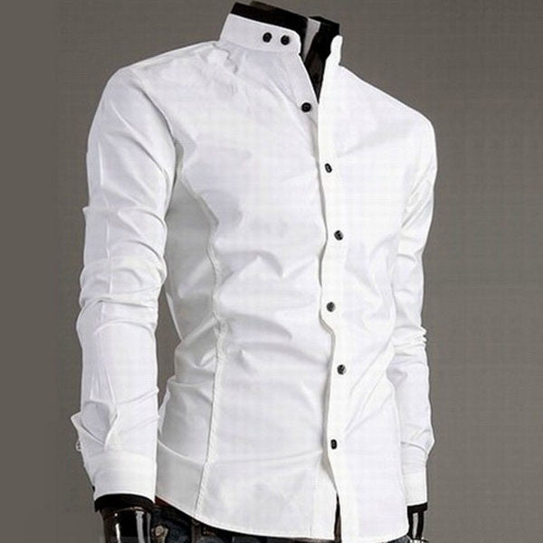 stand collar formal shirts