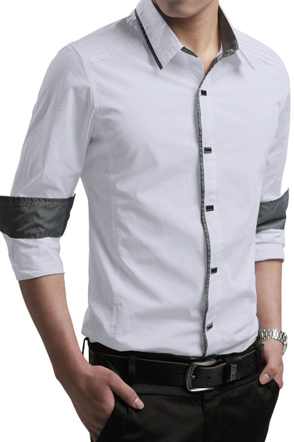 Download Button-Down Front Modern Slim Fit Mens Cotton Shirt ...