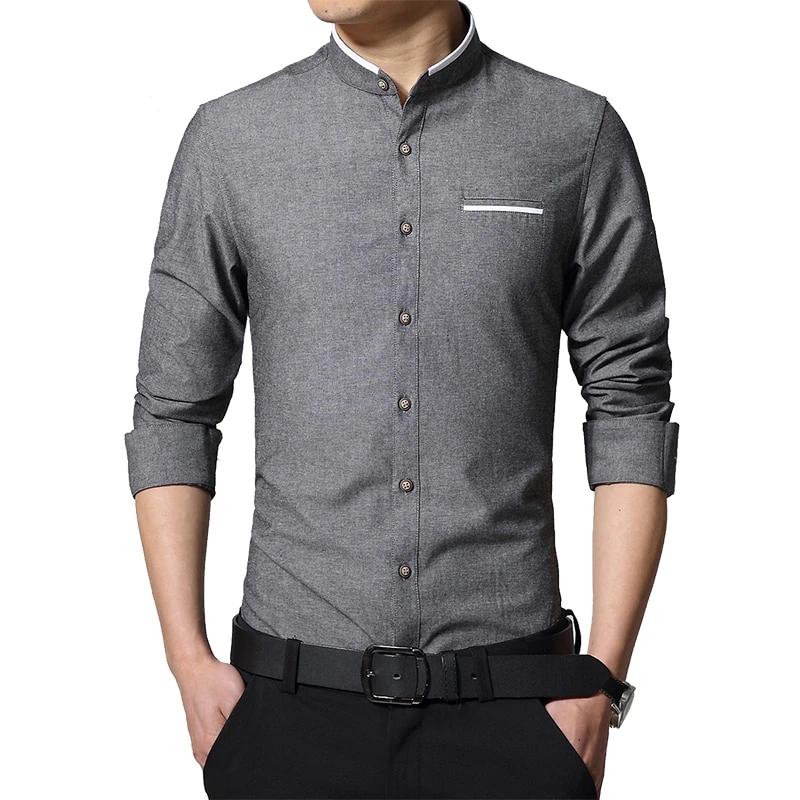 stand collar formal shirts