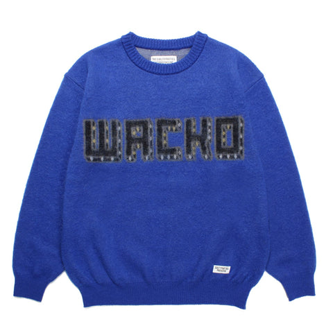 WACKO MARIA | LOGO MOHAIR KNIT JACQUARD SWEATER 23FW-WMK-KN16 Front