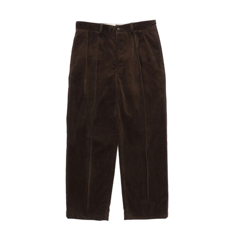 WACKO MARIA | DOUBLE PLEATED CORDUROY TROUSER 23FW-WMP-PT02 Brown