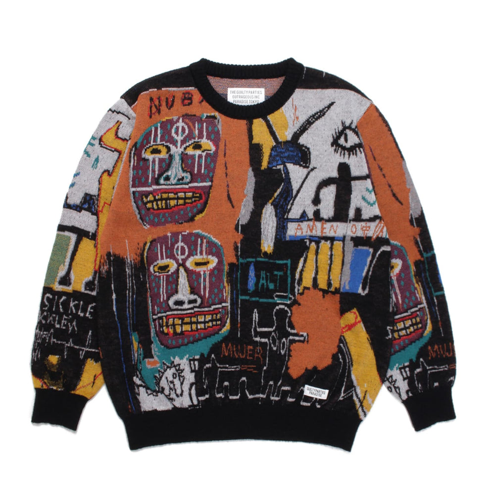 WACKO MARIA | BASQUIAT / KNIT JACQUARD SWEATER (TYPE-2) BASQUIAT-WM ...