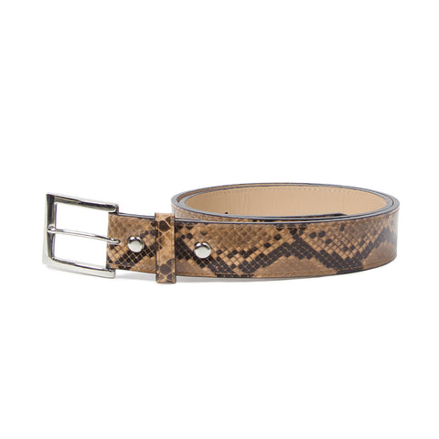 WACKO MARIA | PYTHON LEATHER BELT WMGP-BL01 Brown