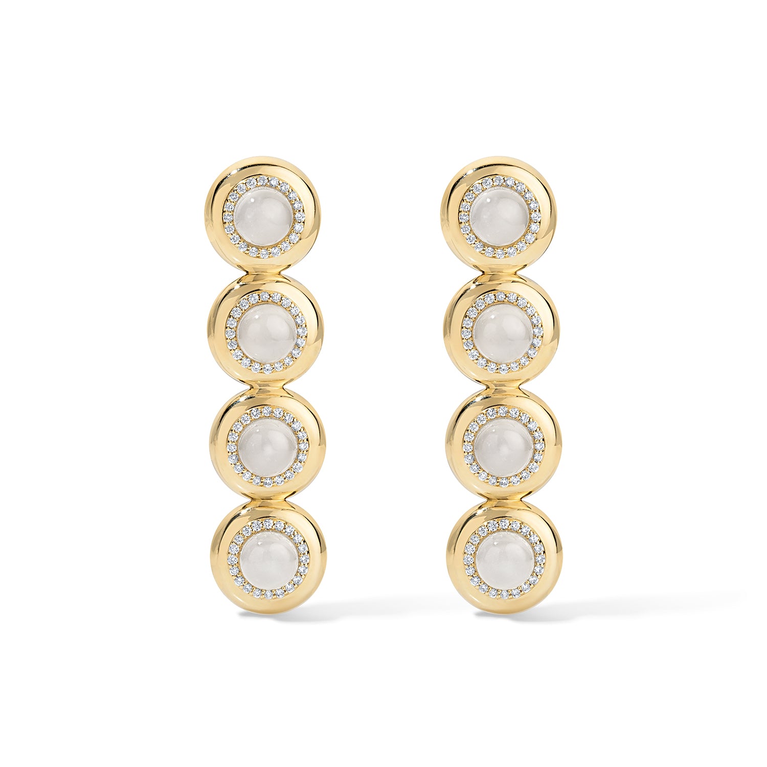 Product image for Moonstone Candy Button Drop Earrings
