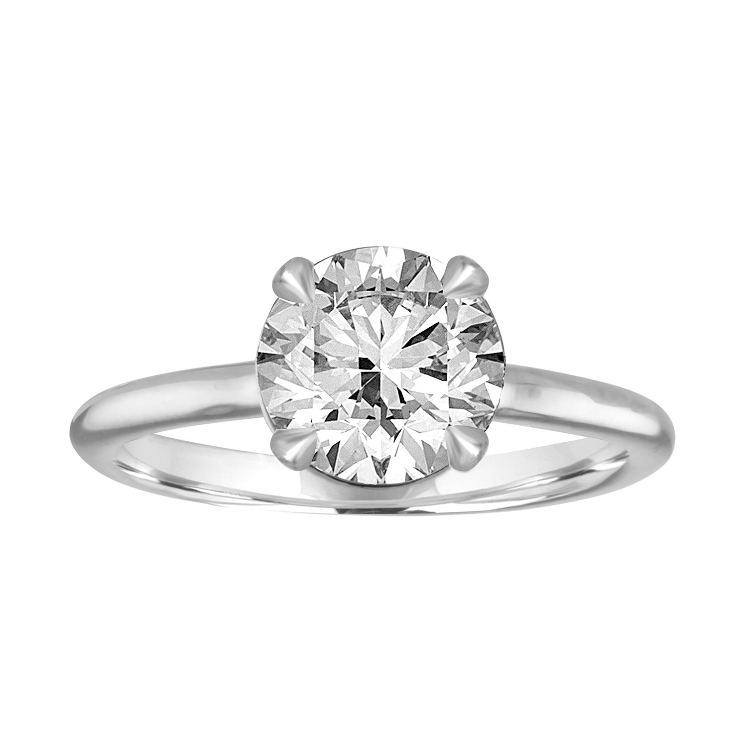 Solitaire Engagement Ring With Hidden Wrap Detail