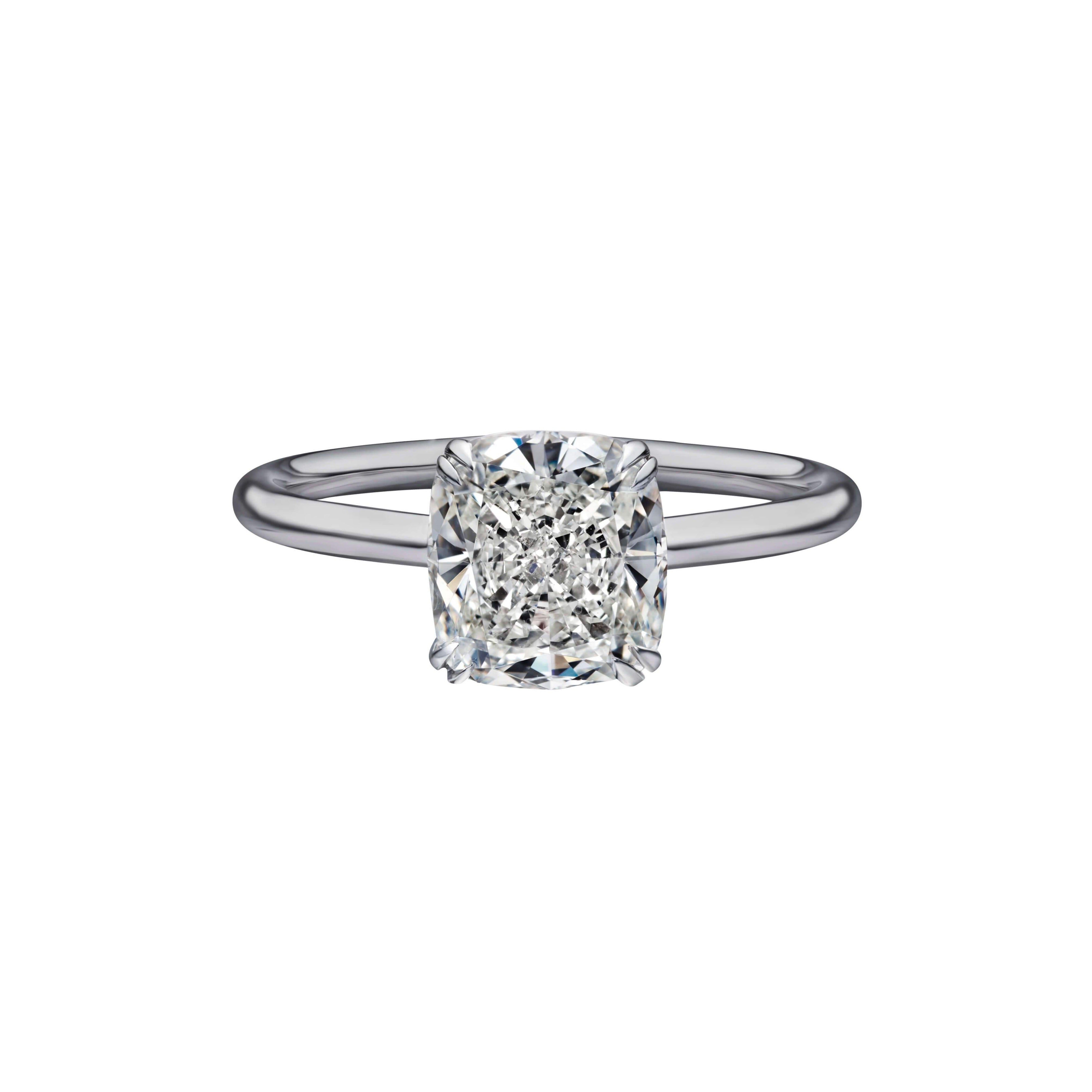 2.02 Carat Cushion Cut Solitaire 