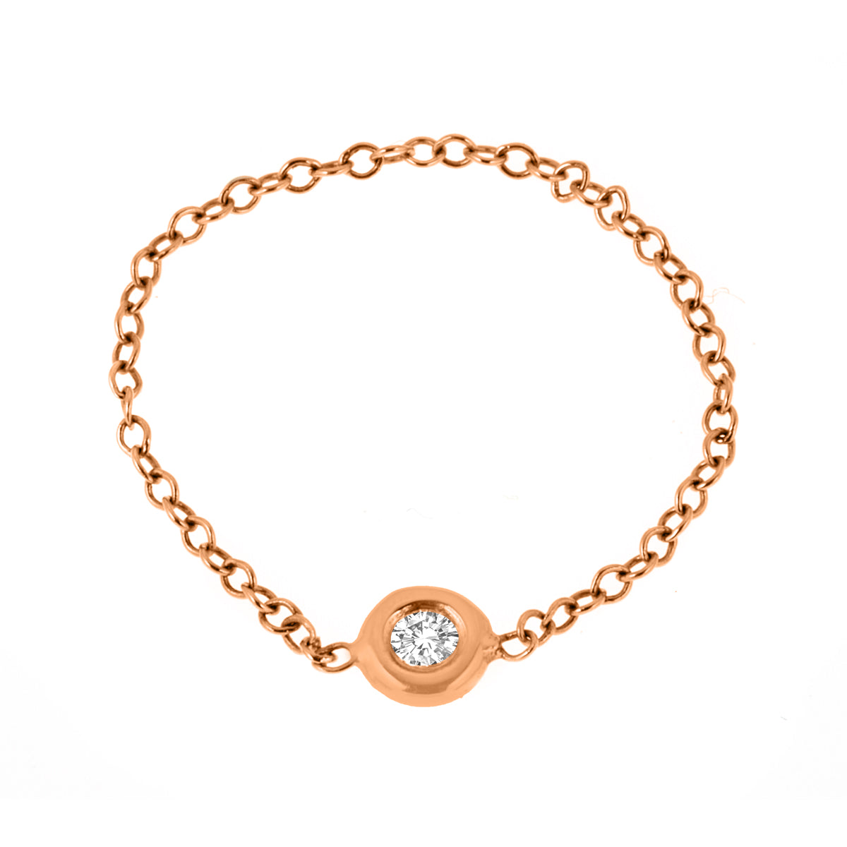 Diamond Bezel Chain Ring – Stephanie Gottlieb