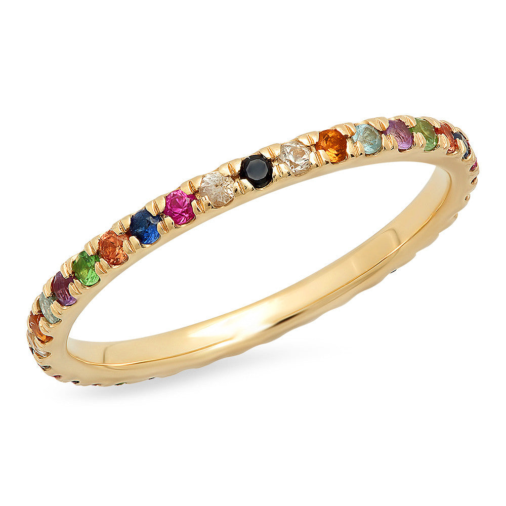 Multicolored Gemstone Eternity Band – Stephanie Gottlieb