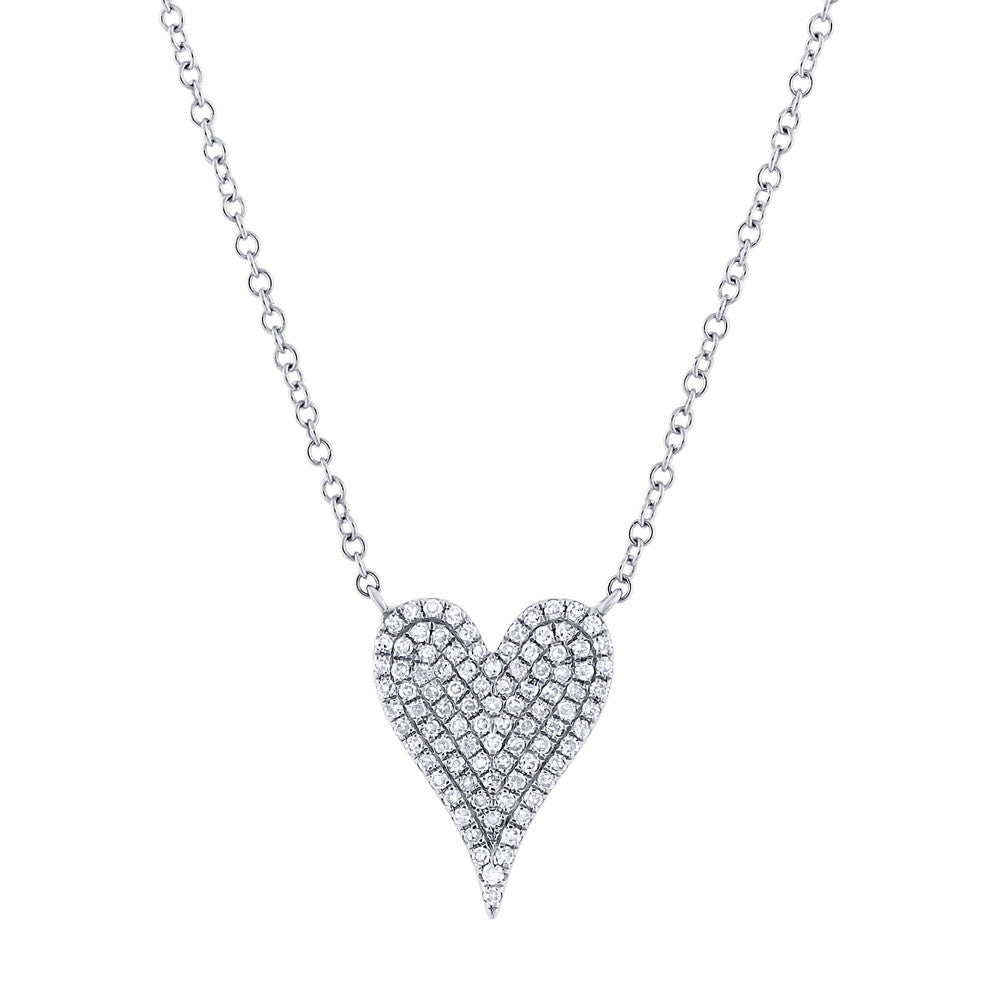 Small Pave Heart Necklace – Stephanie Gottlieb