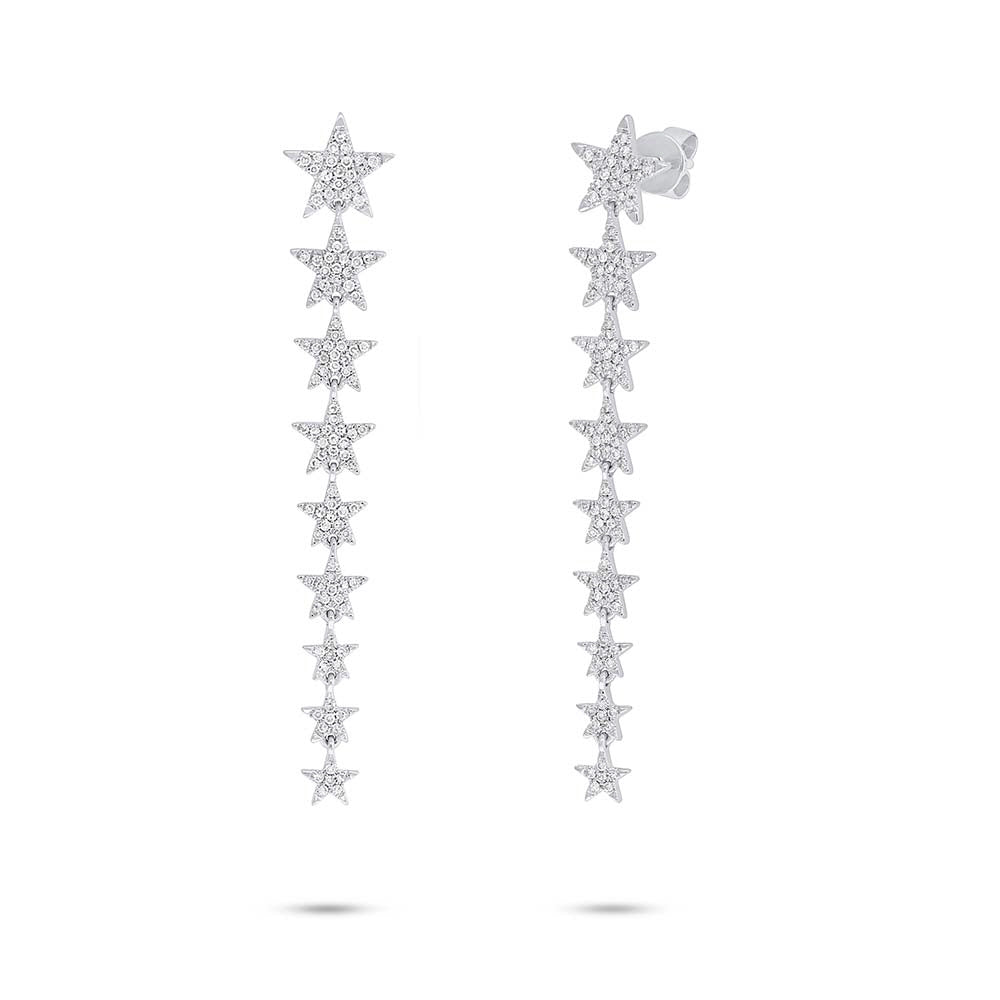 Diamond Star Drop Earrings Stephanie Gottlieb