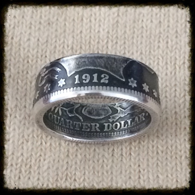 silver coin ring<br>