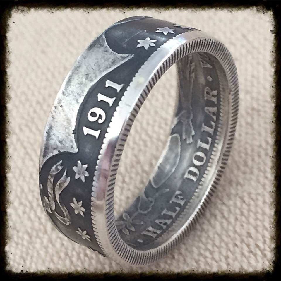Early 1900's Barber Half Dollar - Makes a Beautiful Ring – Coin Jewelry