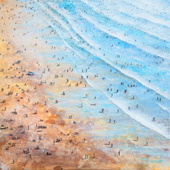 Summer on Fistral Beachscape Artwork Cornish Artist Diane Griffiths