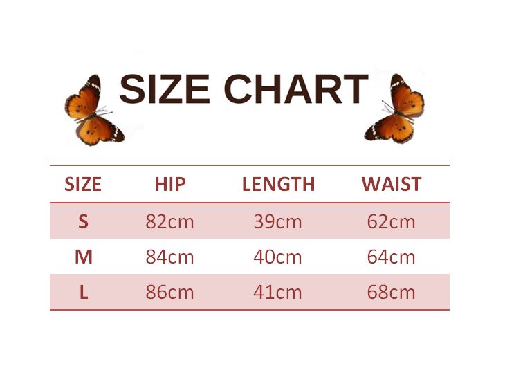 size chart for monarch butterfly skirt