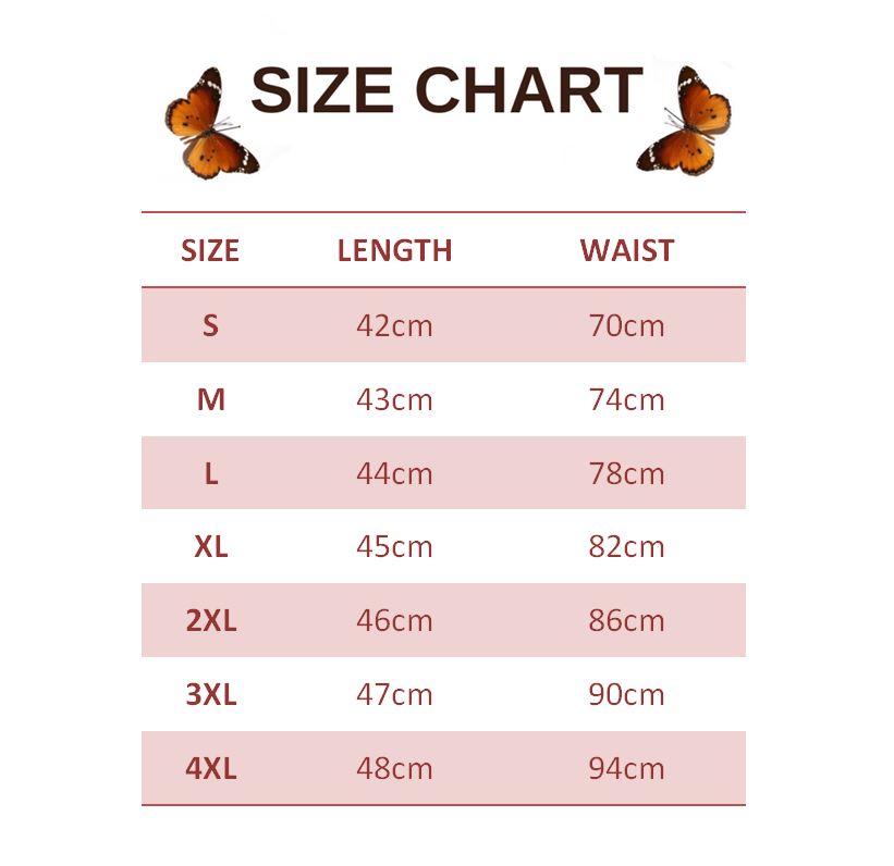 size chart for viceroy butterfly skirt