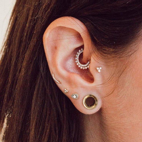 Fashionable ear piercing