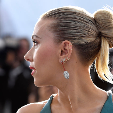 Scarlett Johansson's helix piercing.