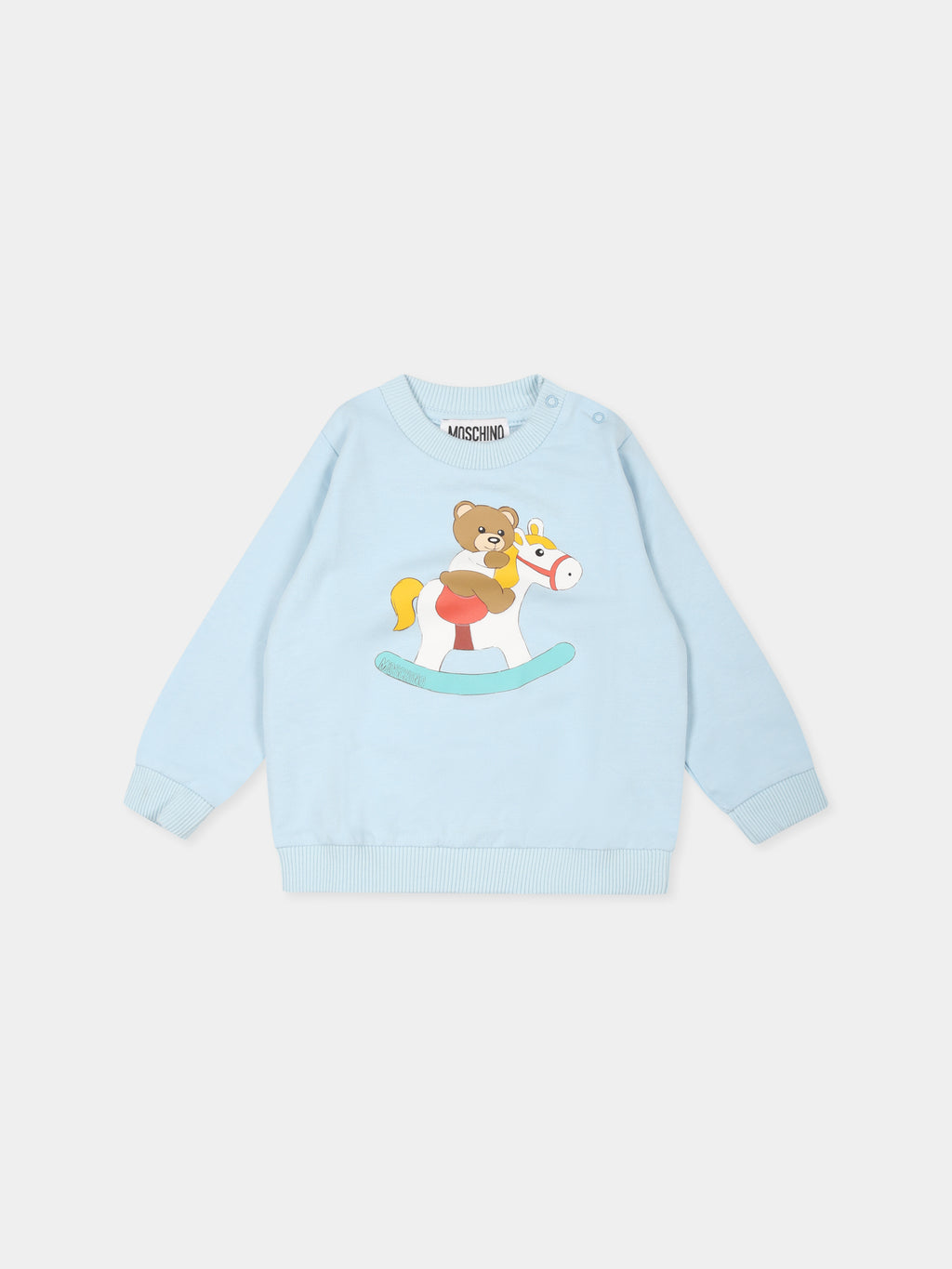 Sweat bleu ciel pour bébé garçon avec Teddy Bear