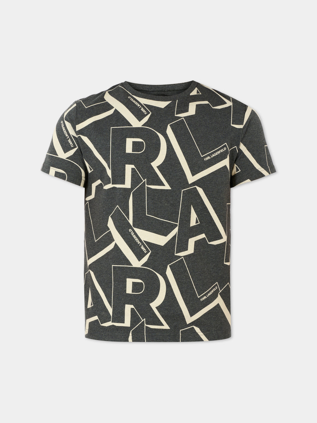 T-shirt gris pour garçon avec logo