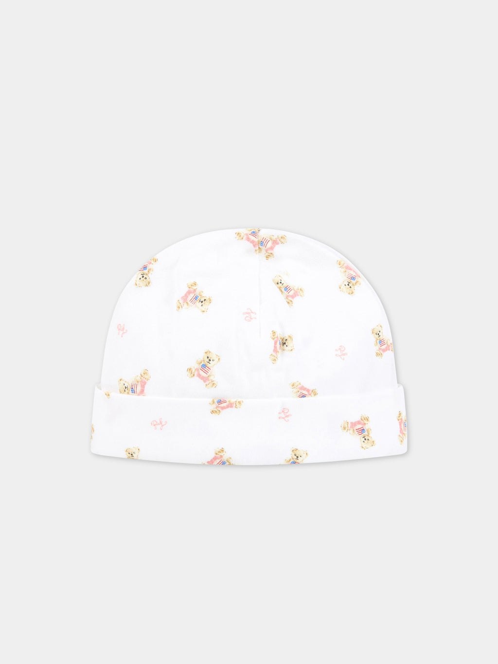 White hat for babygirl with bears