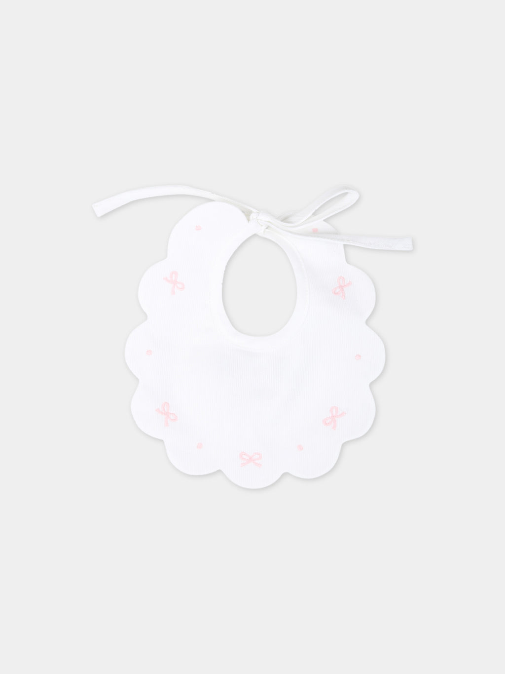 White bib for babygirl