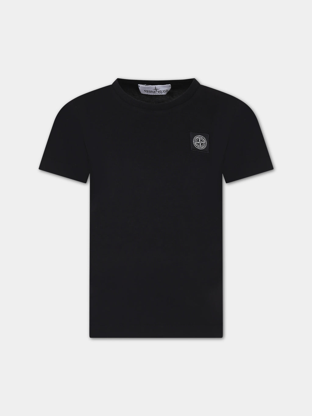 T-shirt nera per bambino con iconica bussola