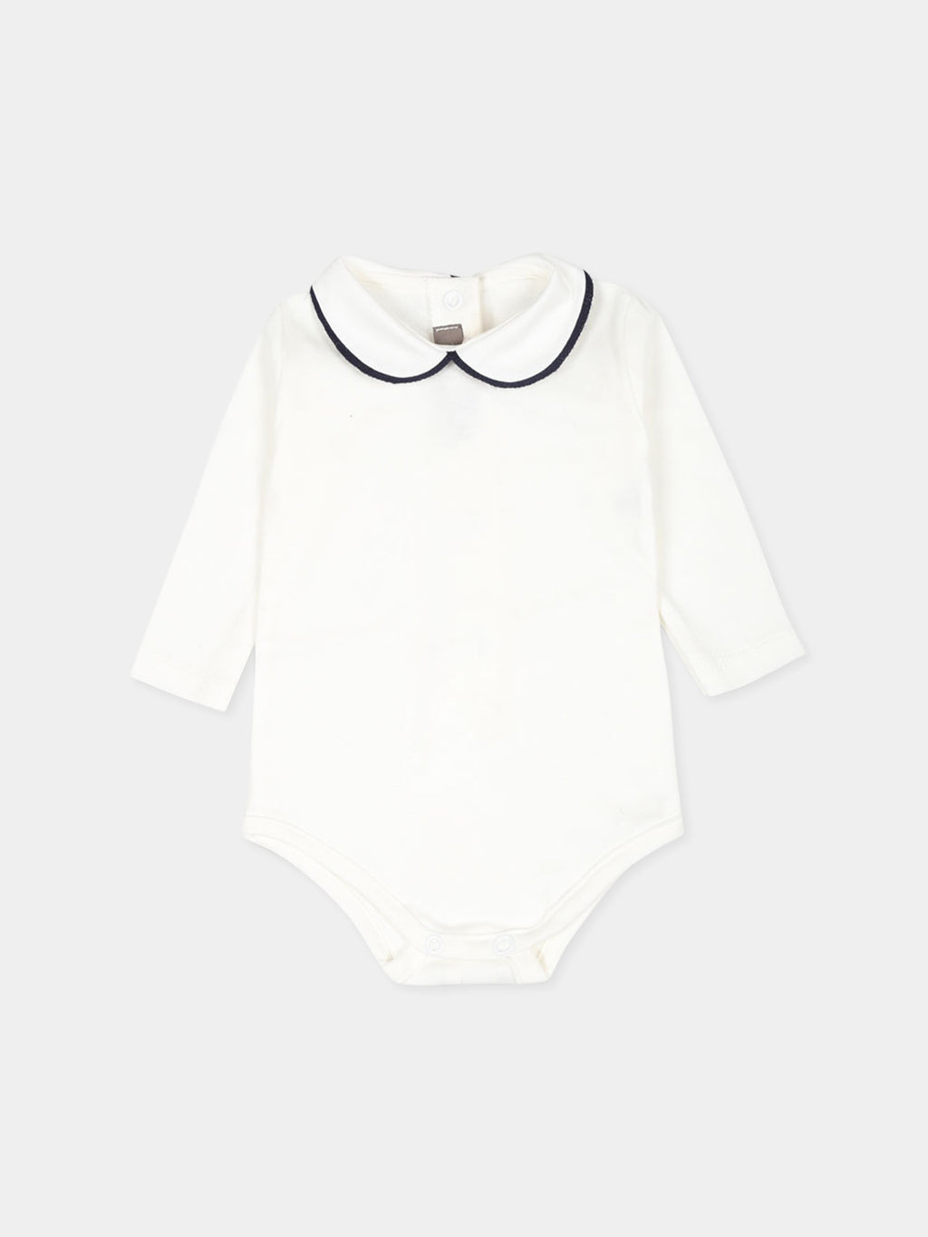 Body blanc pour bébés avec profil bleu