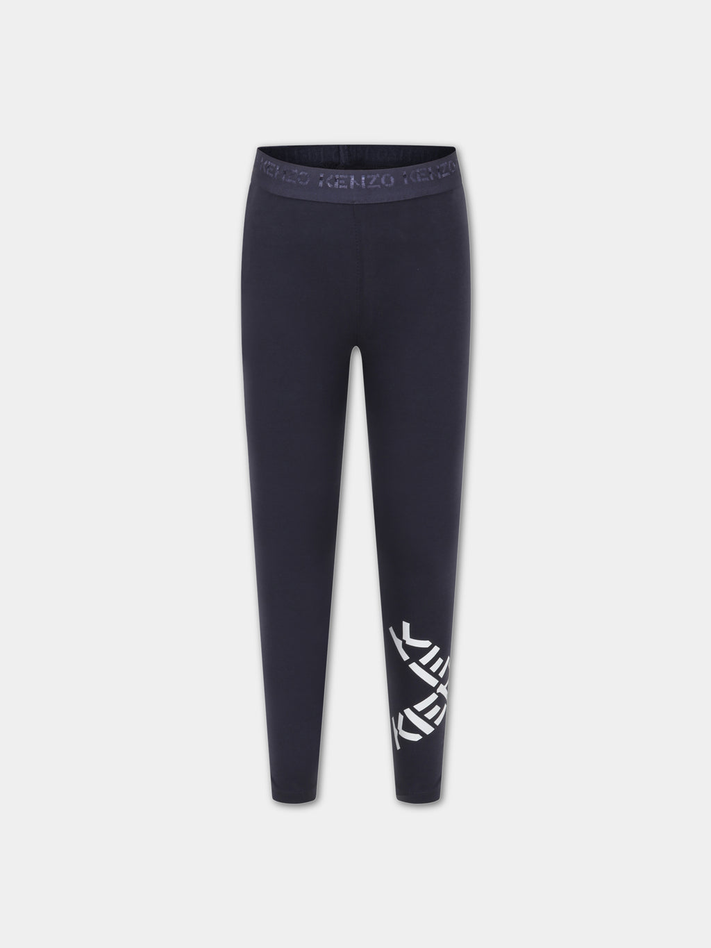 Pantalon gris pour fille avec logos