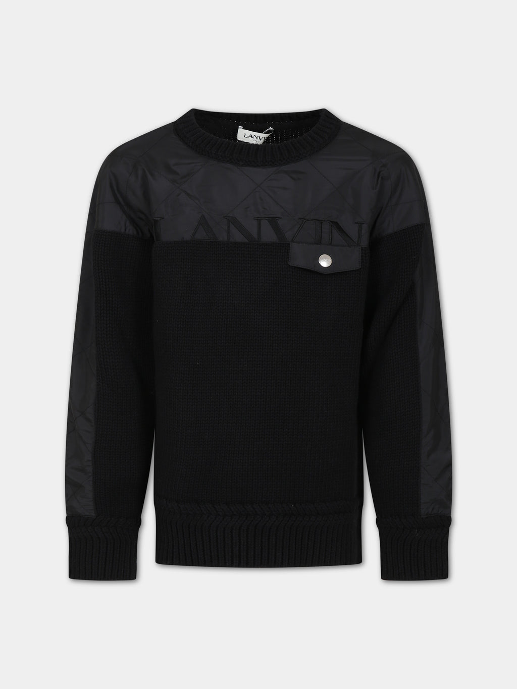 Black sweater with logo for boy