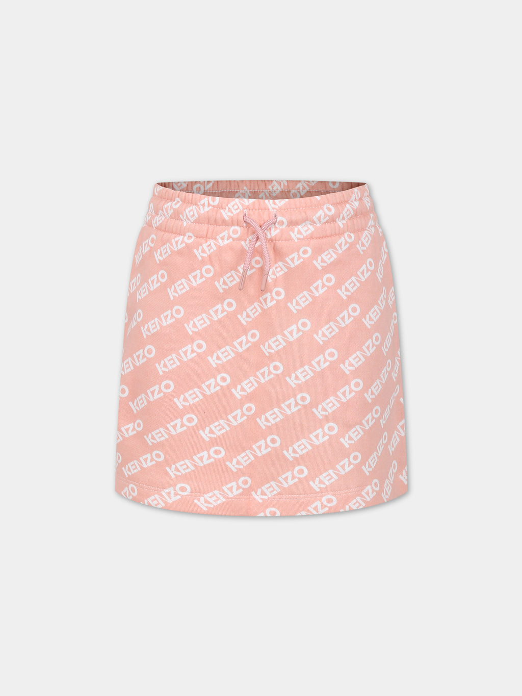 Pink skirt for girl with logo