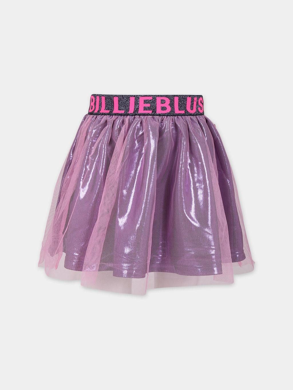 Pink elegant skirt for girl with logo