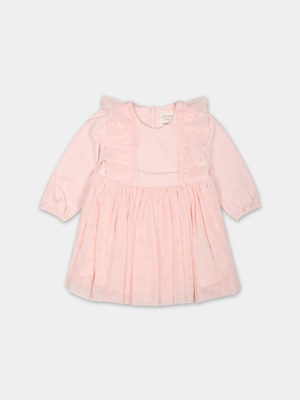 Pink dress with hear for baby girl