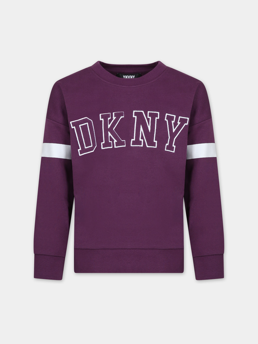 Purple sweatshirt for girl with logo